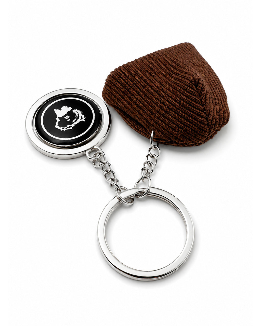 Mini Mocha Beanie Keychain